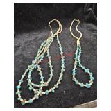 Two turquoise necklaces