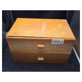Small Wood Jewelry Box (Left downstairs room)