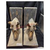 Horse Head Book Ends (Downstairs left bedroom)
