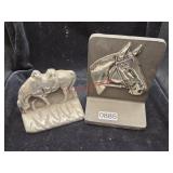 Metal Horse Book Ends (Downstairs Left bedroom)