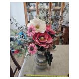 Vase with fake flowers - living room