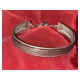 Silver Toned Simple Nice Cuff Bracelet with Clasp
