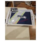 Seahawk tray and older phone caseDownstairs