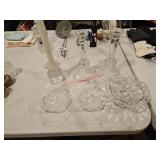 Glass candlestick holdersdownstairs left