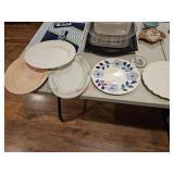 Vintage platter and plate lotDownstairs left