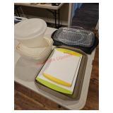 Cutting board serving tray.In container