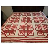 Vintage hand stitched quilt, appx 75'x70'-