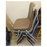 Five stacking chairs - mustang garage