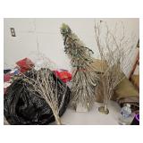 Glitter covered Christmas decor- mustang garage