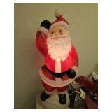 Blow mold light up Santa - mustang garage