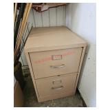 Metal 2 drawer filing cabinet- mustang garage