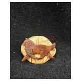 Beautiful handcarved pin of a dog.