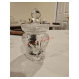 Chrystal lidded jar with buttons