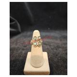 Size 5 ring Turquoise with silver colored band