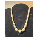 Beaded Carved necklace