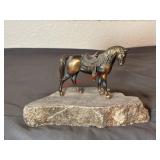 Vintage Carnival Prize Copper Horse Statue