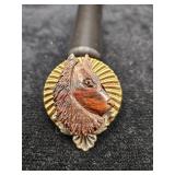Hand carved dog pin