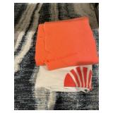 Vintage airplane blankets (downstairs left)