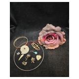 Mismatched pieces of jewelry or beads
