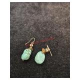 Turquoise dop ear rings  (Downstairs left)