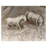 Two Porcelain Horse Figures