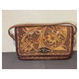 Mexican hand-tooled Floral Embossed leather