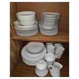 Southwicke dishes, several chipped pieces - hutch