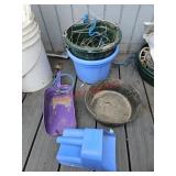 Buckets and scoops - back deck