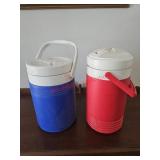 Two beverage coolers, each appx 1 gallon - living