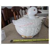 Ceramic duck cookie jar - living room