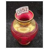 Small Vase Marked Murano Glass (Left downstairs)
