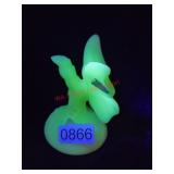 Fenton Uranium Glass Figurine (Left downstairs