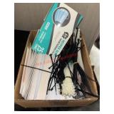 Box lot of Envelopes, Zip Ties and Masks