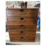Little Table top solid wood organizer with some