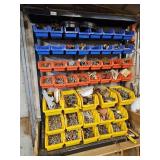 Parts trays with rack and contents, buyer to