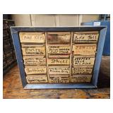 Storage drawers with contents- shop