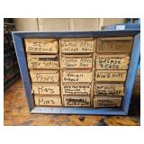 Storage drawers with contents- shop