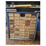 Storage drawers with contents, dented - shop