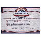 Item Inspection Encouraged: AS-IS, WHERE-IS