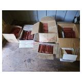 Unfinished hardwood dice and pencil boxes - shed