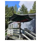 Outdoor umbrella, lagged to deck, BRING TOOLS -