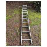 Extension ladder, appx 8' long as it sits -