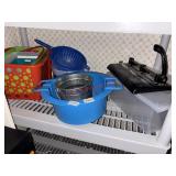 Shelf lot of organizers and containers     (Ammo