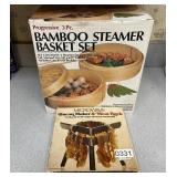 Bacon maker rack & bamboo steam set (kitchen)