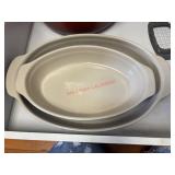 Two Oval Baking Dishes                 (kitchen )