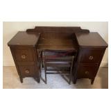 vintage 1930s Art Deco vanity and chair