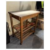 Wood Rolling Cart             (basement)