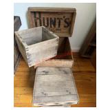 Primitive Stool and Crate lot