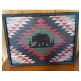 Framed photo of a bear (1st upstairs bedroom)