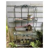 Metal Rack with contents
